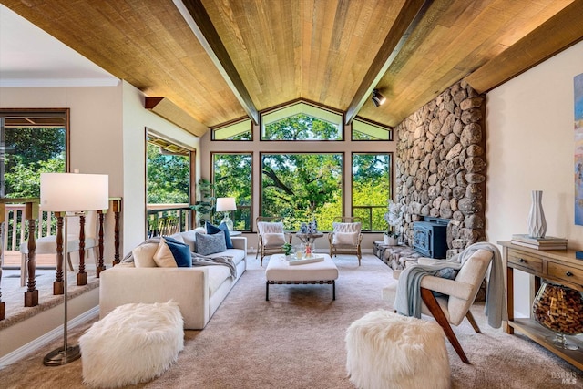 103 Camino Vis, Saint Helena, CA 94574 - sunroom with beam ceiling