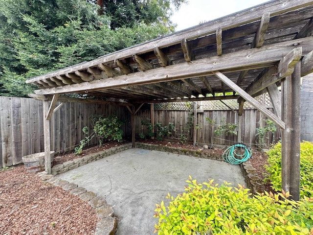 view of patio / terrace featuring a fenced backyard