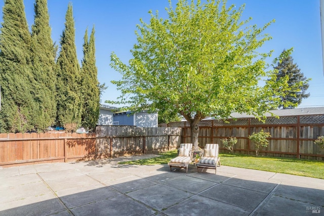 view of patio / terrace with a fenced backyard