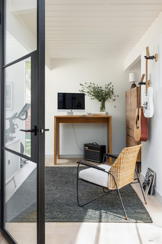 interior space with french doors