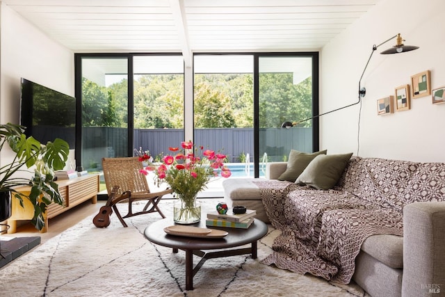 sunroom featuring plenty of natural light