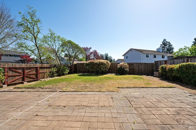 view of patio with a fenced backyard