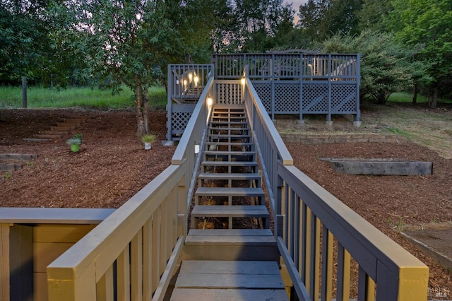 view of stairway