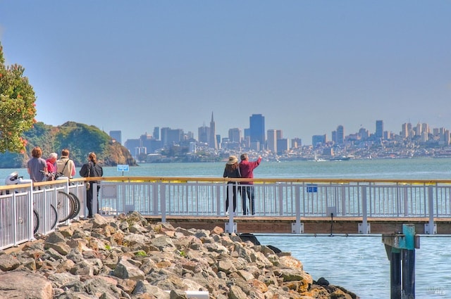 86 Sugarloaf Dr, Tiburon, CA 94920 - deck featuring a view of city, a water view, and fence