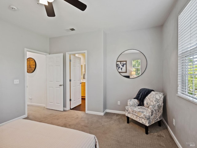 2342 Bell Flower Ln, Santa Rosa, CA 95404 - bedroom featuring carpet, a ceiling fan, and ensuite bathroom