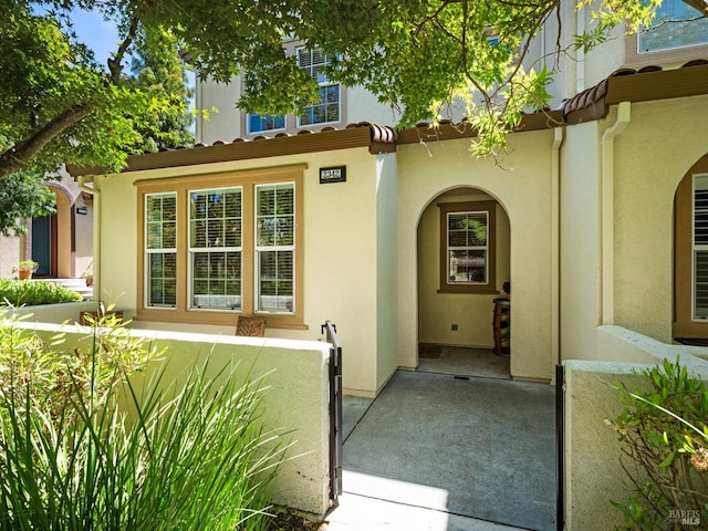 2342 Bell Flower Ln, Santa Rosa, CA 95404 - entrance to property with stucco siding