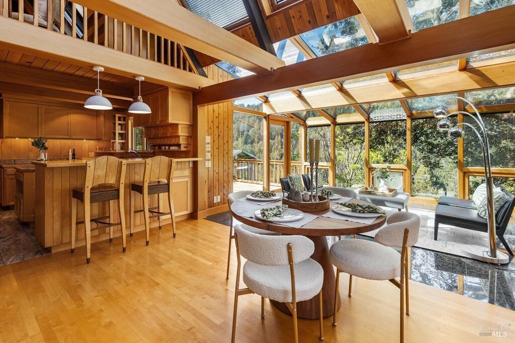 311 Wilson Way, Larkspur, CA 94939 - sunroom with outdoor dry bar, outdoor dining space, and plenty of natural light