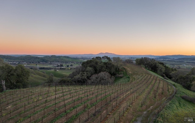 mountain view featuring a rural view