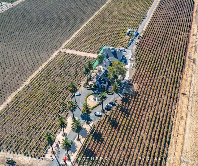 drone / aerial view featuring a rural view