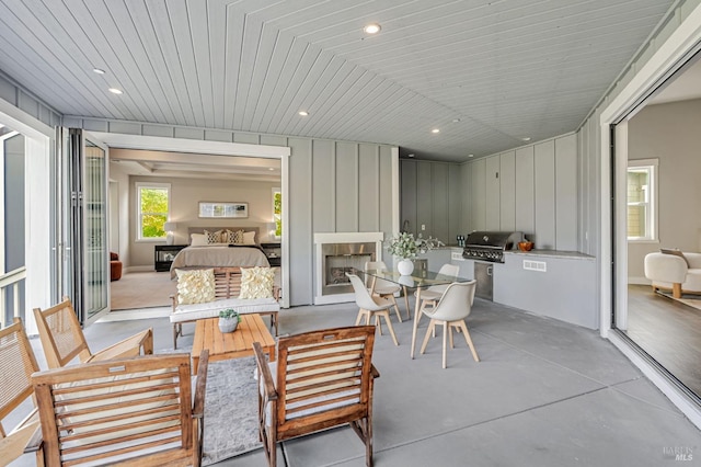 12 Rose Ct, Novato, CA 94945 - view of patio featuring an outdoor living space with a fireplace and outdoor dining area