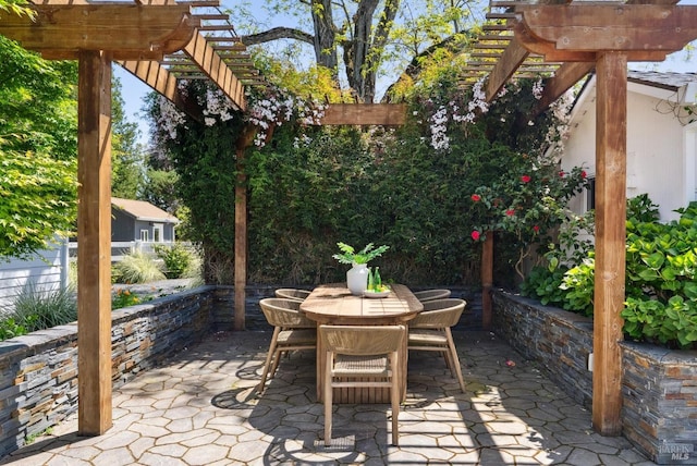 1030 Thompson Ln, Petaluma, CA 94952 - view of patio / terrace with a pergola and outdoor dining area