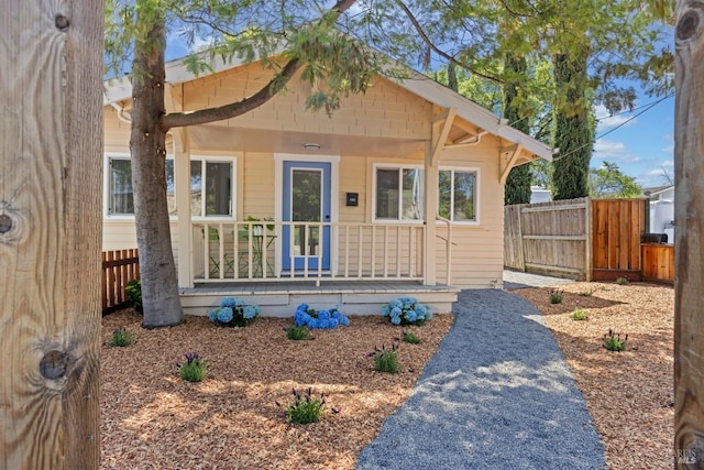 bungalow with fence