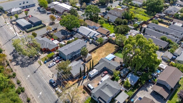 aerial view with a residential view