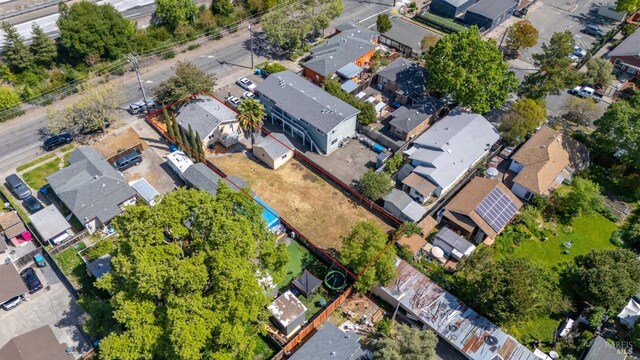 bird's eye view with a residential view