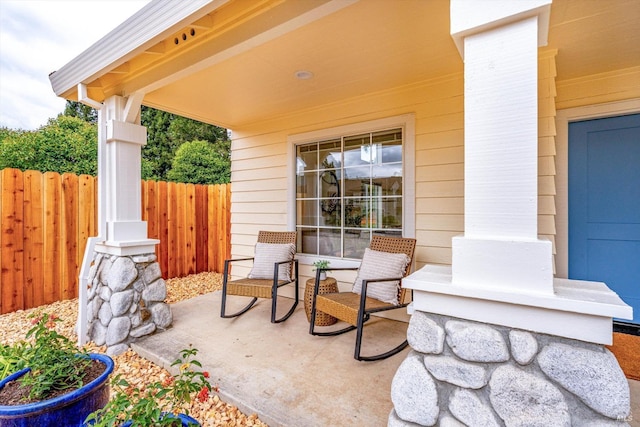 view of patio / terrace with fence