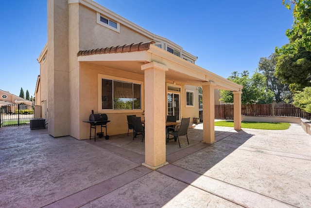1006 Armsby Way, Suisun City, CA 94585 - view of patio featuring central AC unit, grilling area, and outdoor dining area