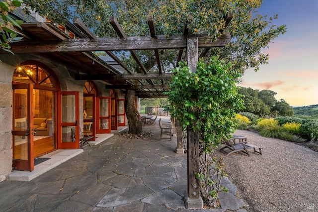 view of patio / terrace featuring a pergola
