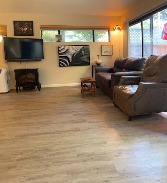 105 Virginia Ave Unit 1, Sebastopol, CA 95472 - living room with light wood-style flooring and baseboards
