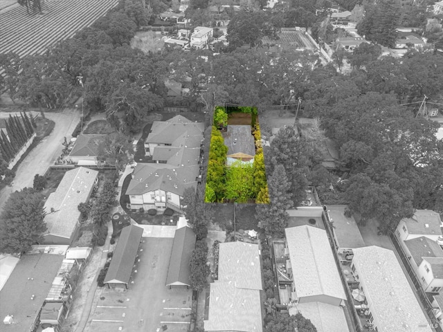 bird's eye view with a residential view