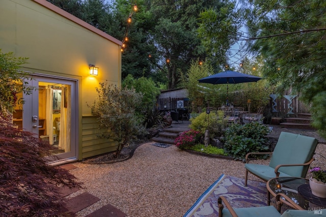 view of yard with a patio