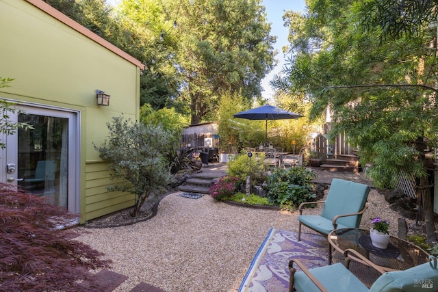 view of yard with a patio