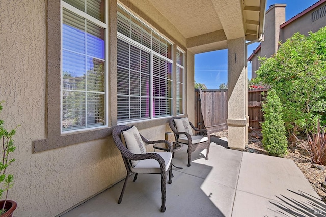 view of patio / terrace with fence