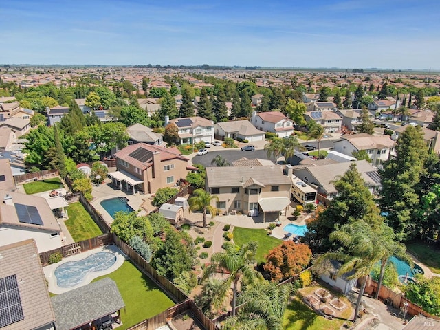 drone / aerial view with a residential view