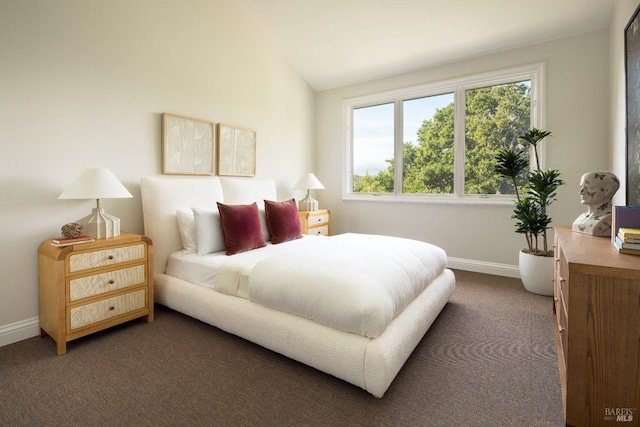 656 Goodhill Rd, Kentfield, CA 94904 - bedroom featuring vaulted ceiling, baseboards, and carpet