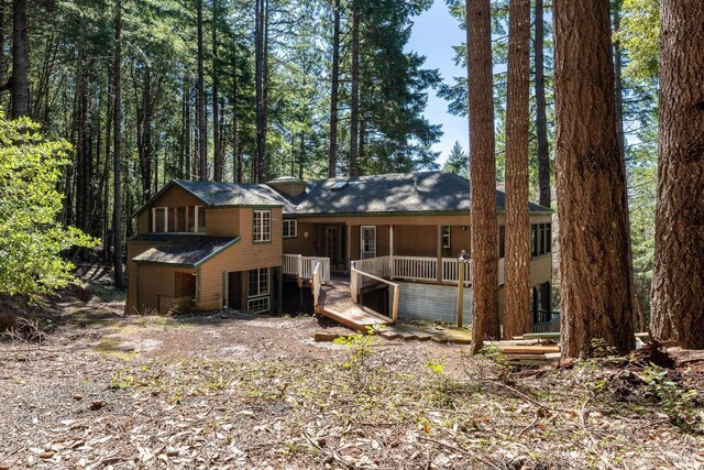28900 Timberline Rd, Willits, CA 95490 - rear view of house featuring a wooden deck