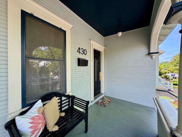 view of patio / terrace featuring covered porch