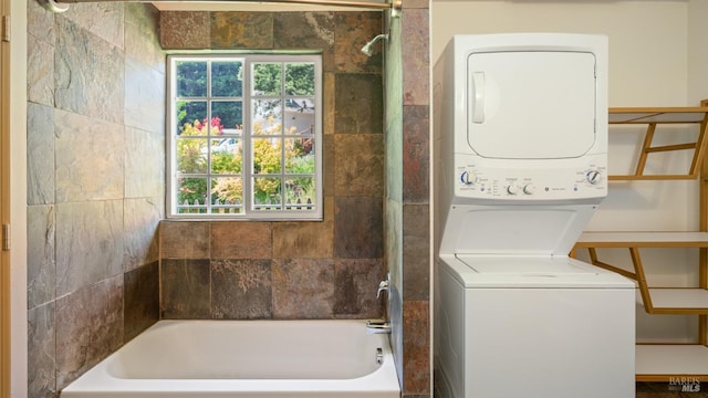 3880 Doris Murphy Ct, Occidental, CA 95465 - laundry area with stacked washer and clothes dryer