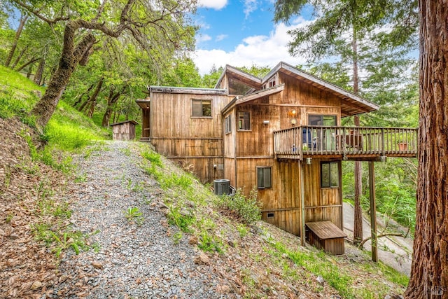 2 Pine Flat Rd, Cazadero, CA 95421 - exterior space featuring central AC and a deck
