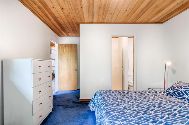 2 Pine Flat Rd, Cazadero, CA 95421 - bedroom featuring crown molding, ensuite bath, carpet flooring, and wooden ceiling