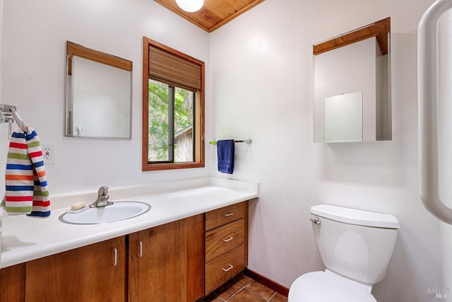 2 Pine Flat Rd, Cazadero, CA 95421 - bathroom with vanity, tile patterned flooring, and toilet