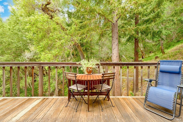 2 Pine Flat Rd, Cazadero, CA 95421 - wooden deck with outdoor dining area