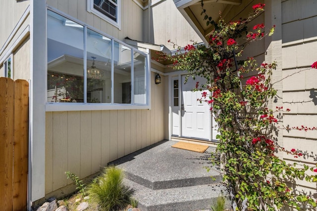 view of doorway to property