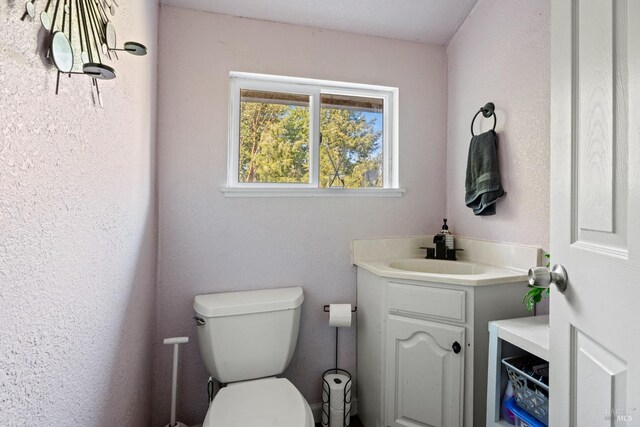 bathroom featuring toilet and vanity