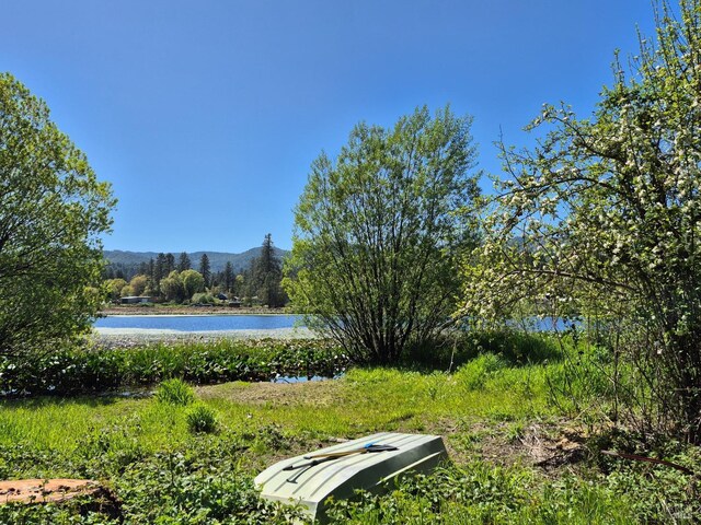 property view of water with a mountain view