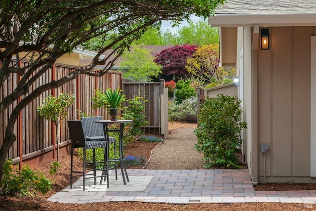 view of patio with fence