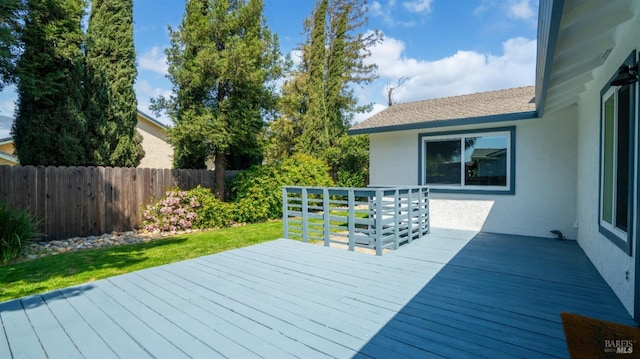 deck with fence
