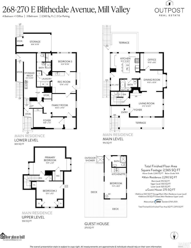 268 E Blithedale Ave, Mill Valley, CA 94941 - property floor plan