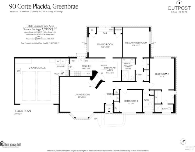 90 Corte Placida, Greenbrae, CA 94904 - property floor plan