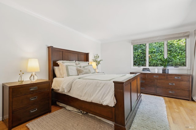 90 Corte Placida, Greenbrae, CA 94904 - bedroom featuring light wood-type flooring and ornamental molding