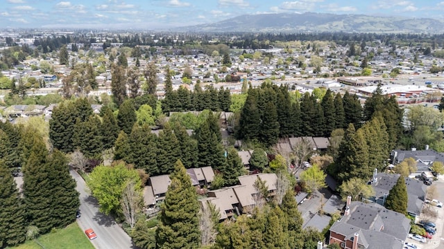 aerial view with a residential view and a mountain view
