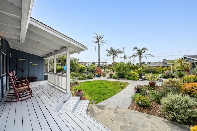 1 Joaquin Patio, Stinson Beach, CA 94970 - deck featuring a lawn