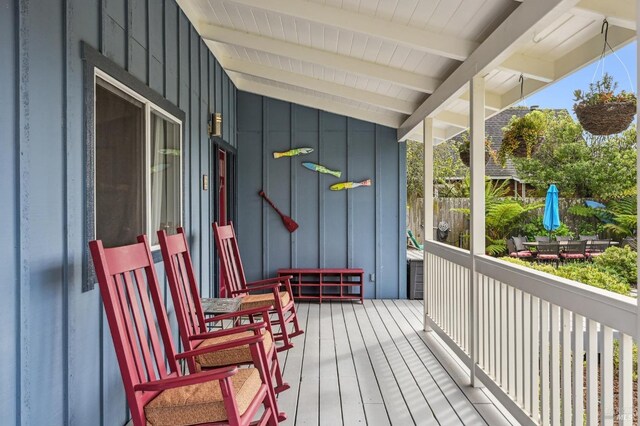 1 Joaquin Patio, Stinson Beach, CA 94970 - deck featuring covered porch