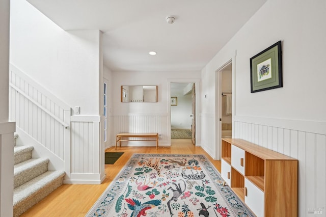 1 Joaquin Patio, Stinson Beach, CA 94970 - hall featuring light wood-style floors and wainscoting