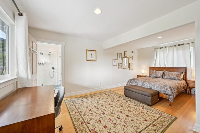 1 Joaquin Patio, Stinson Beach, CA 94970 - bedroom featuring recessed lighting, baseboards, and light wood-style flooring