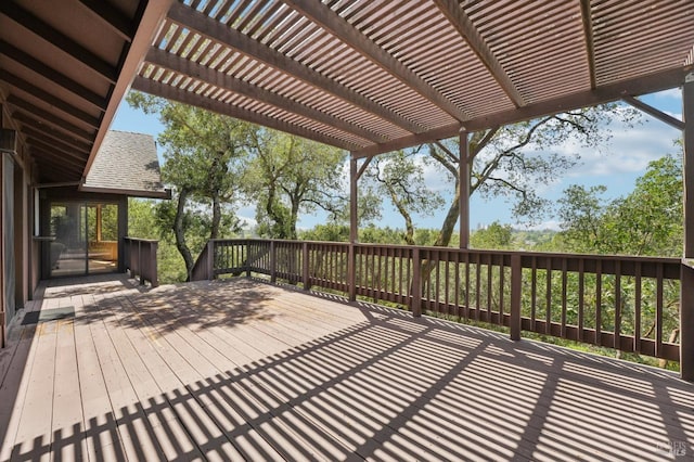 deck with a pergola