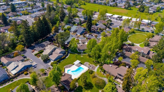 aerial view with a residential view